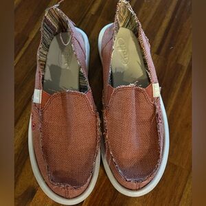 Sanuk Casual Slip-On Shoes - Orange- Brown